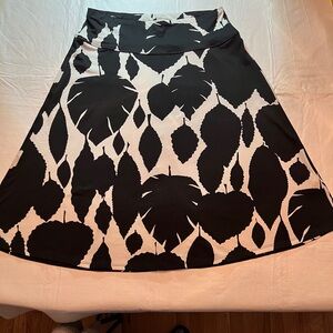 Jonathan Martin Black and White A-Line Knee-Length Skirt